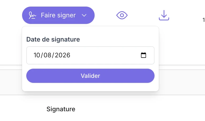 Document déjà signé : renseigner la date de signature